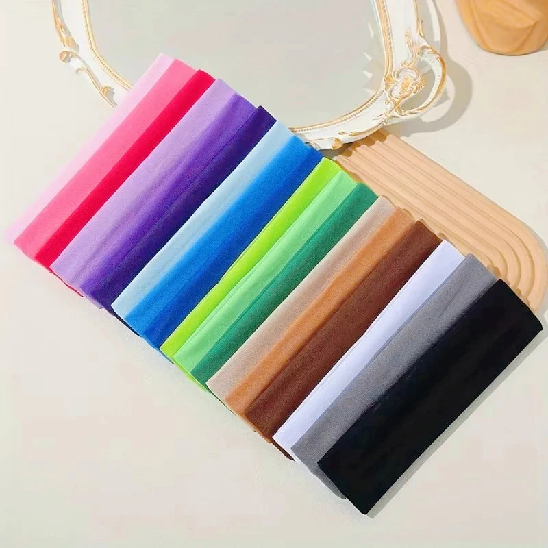 Elastic Hair Band Fashion Headbands Solid Color Knitted Sports Running Fitness Yoga Hair Bands Makeup Hair Accessories For Women