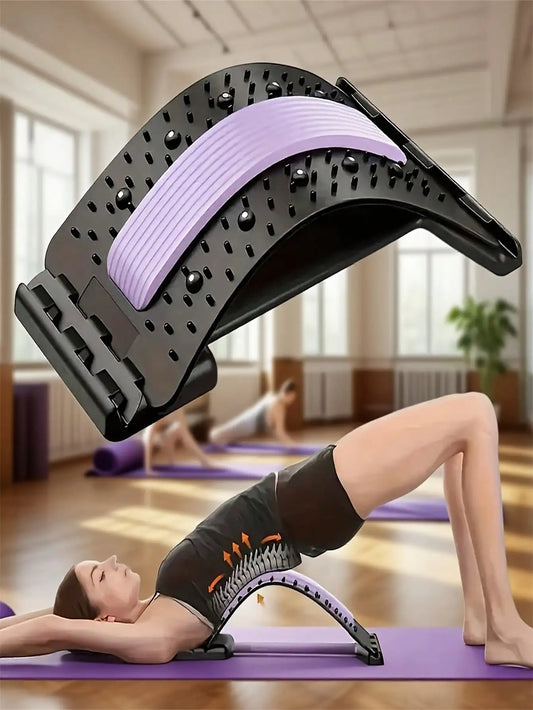 Back Relaxer - Waist Stretcher, Cervical And Back Stretching Tool, Yoga Support Aid, Adjustable Height Waist Massager, Suitable For Home And Office