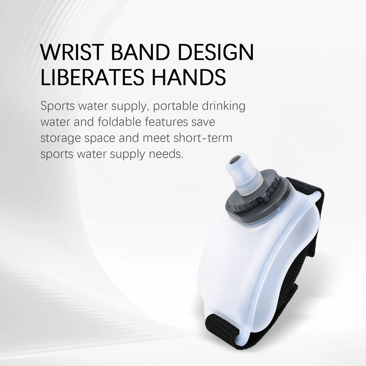 Portable Wristband Water Bottle Hands‑Free Wearable Sports Water Cup Leak‑Resistant for Running Cycling Climbing Outdoor Fitness Daily Sports Hydration