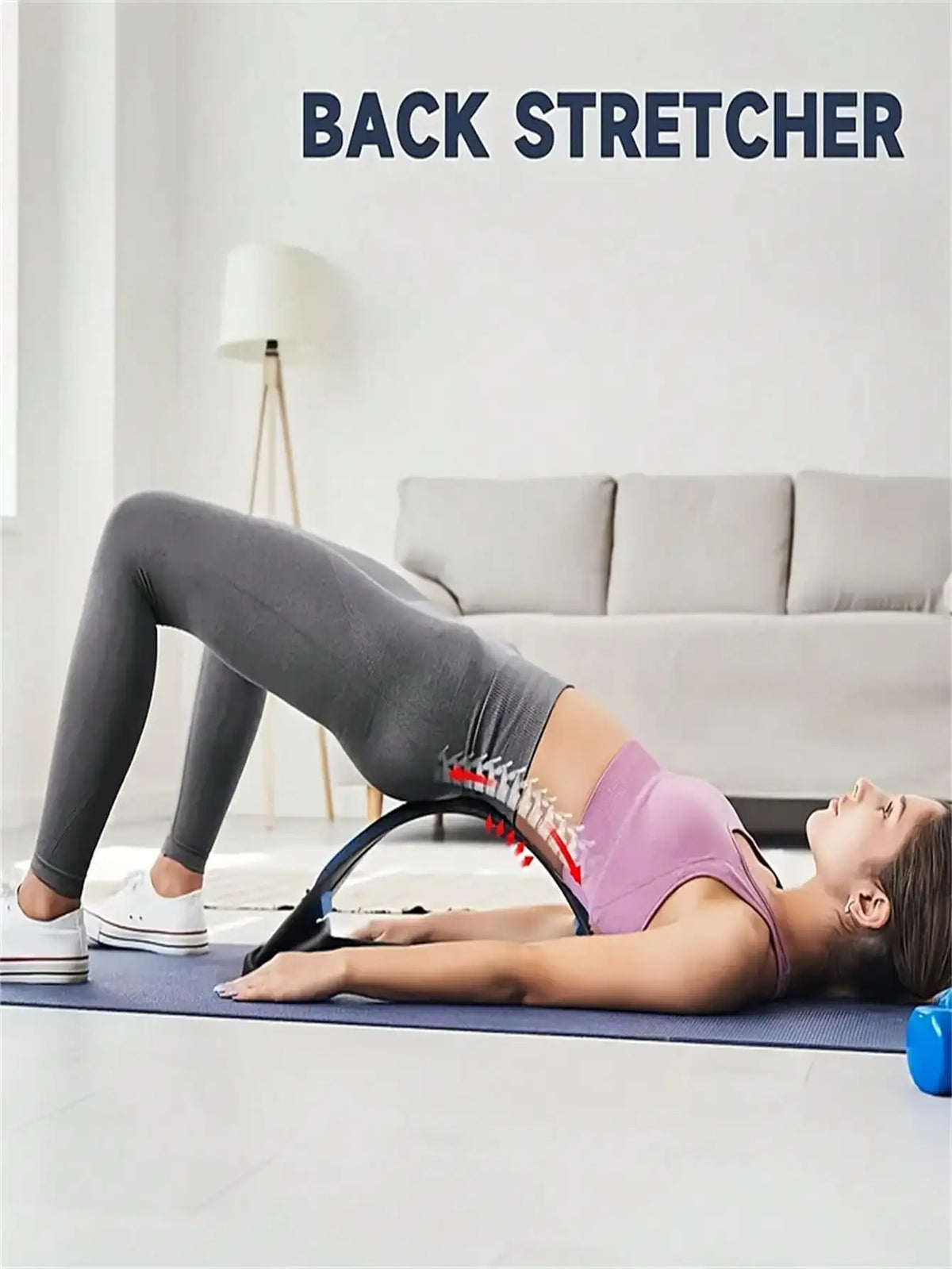 Back Relaxer - Waist Stretcher, Cervical And Back Stretching Tool, Yoga Support Aid, Adjustable Height Waist Massager, Suitable For Home And Office