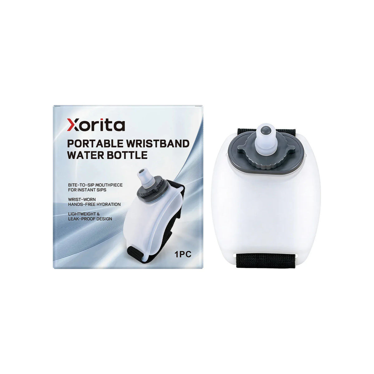 Portable Wristband Water Bottle Hands‑Free Wearable Sports Water Cup Leak‑Resistant for Running Cycling Climbing Outdoor Fitness Daily Sports Hydration