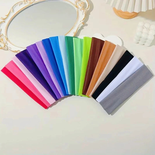 Elastic Hair Band Fashion Headbands Solid Color Knitted Sports Running Fitness Yoga Hair Bands Makeup Hair Accessories For Women