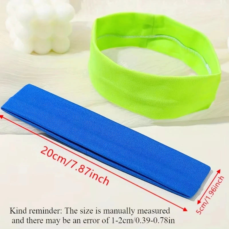 Elastic Hair Band Fashion Headbands Solid Color Knitted Sports Running Fitness Yoga Hair Bands Makeup Hair Accessories For Women