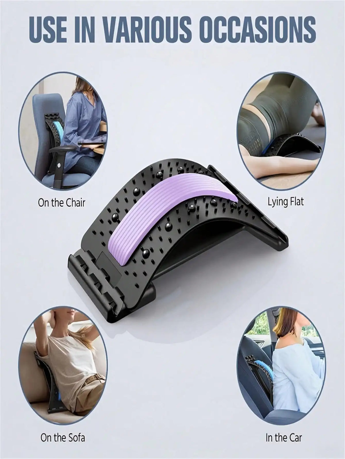 Back Relaxer - Waist Stretcher, Cervical And Back Stretching Tool, Yoga Support Aid, Adjustable Height Waist Massager, Suitable For Home And Office
