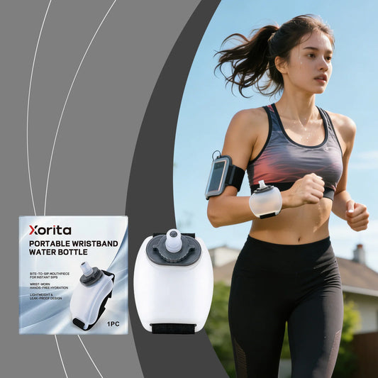 Portable Wristband Water Bottle Hands‑Free Wearable Sports Water Cup Leak‑Resistant for Running Cycling Climbing Outdoor Fitness Daily Sports Hydration